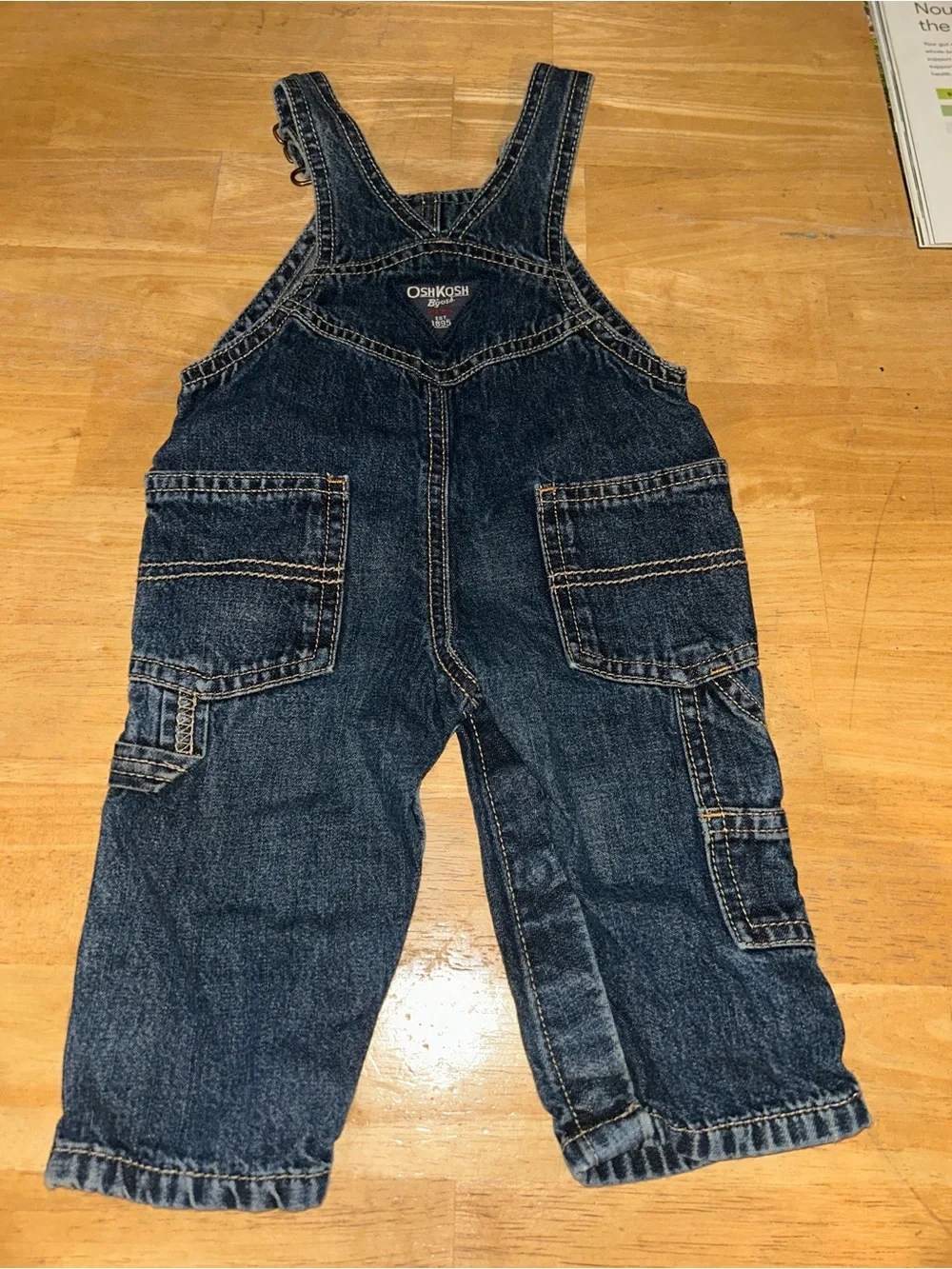 Baby 6 months Jeans denim overalls 100 cotton boy girl unisex